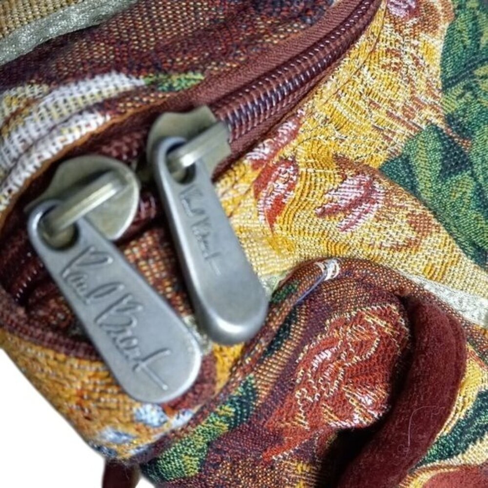 Paul Brent Backpack Bag Floral Tapestry Double Straps Top Handle - Picture 3 of 12